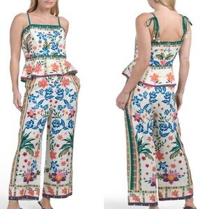 NEW HOUSE OF HARLOW 1960 Floral Print Set XS